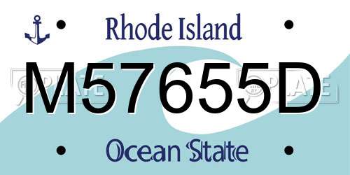 M57655D Rhode Island License Plate