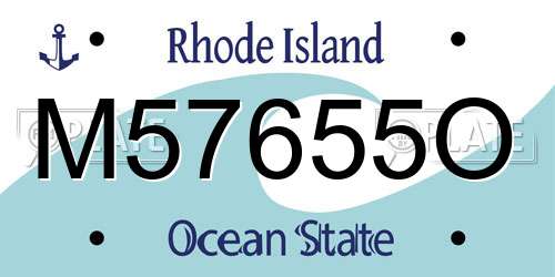 M57655O Rhode Island License Plate