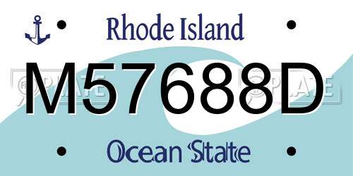 M57688D Rhode Island License Plate