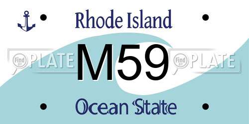 M59 Rhode Island License Plate
