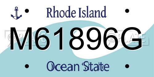 M61896G Rhode Island License Plate