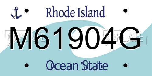 M61904G Rhode Island License Plate