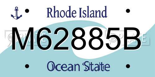 M62885B Rhode Island License Plate