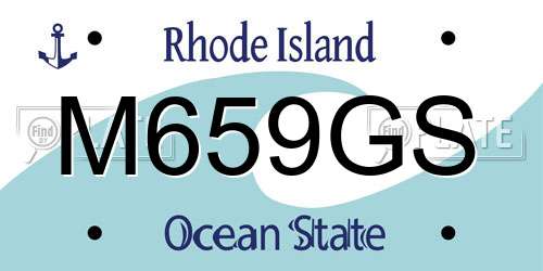 M659GS Rhode Island License Plate