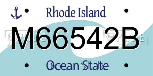 M66542B Rhode Island License Plate