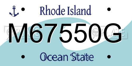 M67550G Rhode Island License Plate