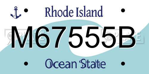 M67555B Rhode Island License Plate