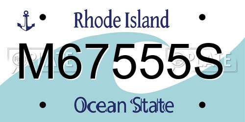 M67555S Rhode Island License Plate