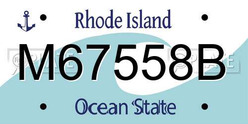 M67558B Rhode Island License Plate