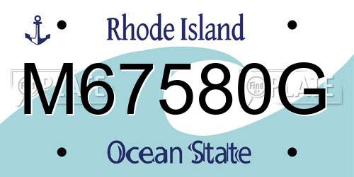 M67580G Rhode Island License Plate