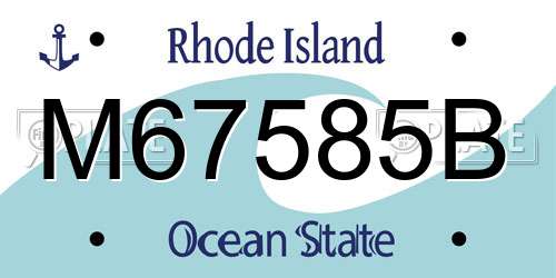 M67585B Rhode Island License Plate