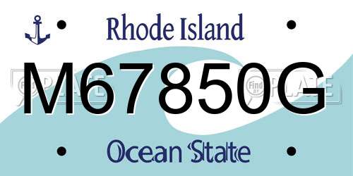 M67850G Rhode Island License Plate
