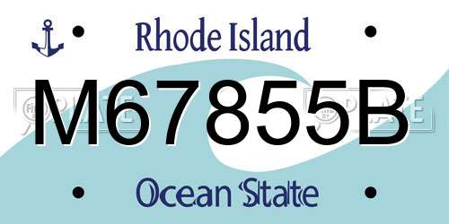 M67855B Rhode Island License Plate