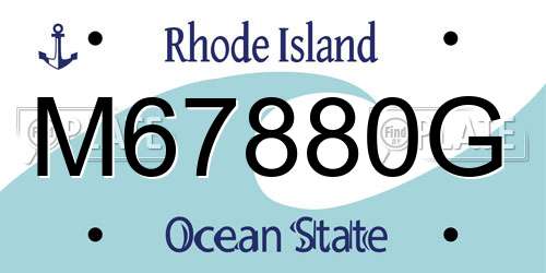 M67880G Rhode Island License Plate