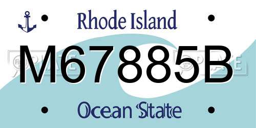 M67885B Rhode Island License Plate