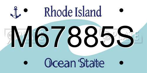 M67885S Rhode Island License Plate