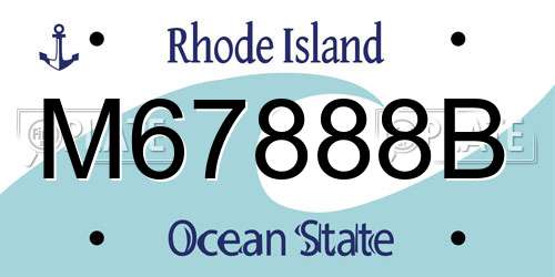 M67888B Rhode Island License Plate
