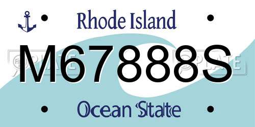 M67888S Rhode Island License Plate