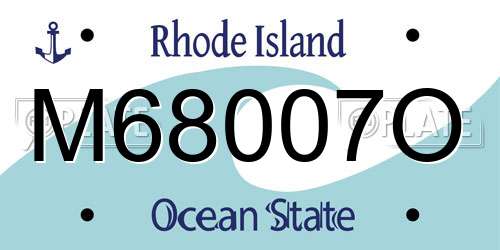 M68007O Rhode Island License Plate