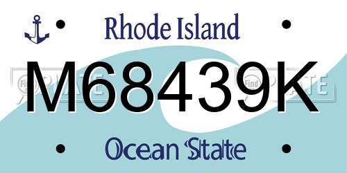 M68439K Rhode Island License Plate