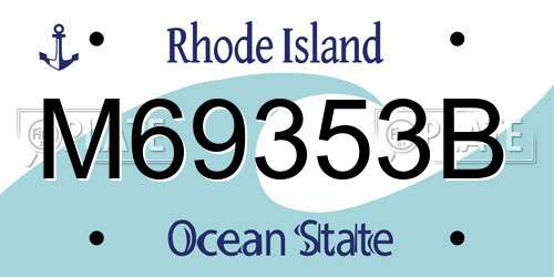 M69353B Rhode Island License Plate