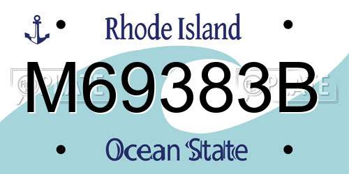 M69383B Rhode Island License Plate