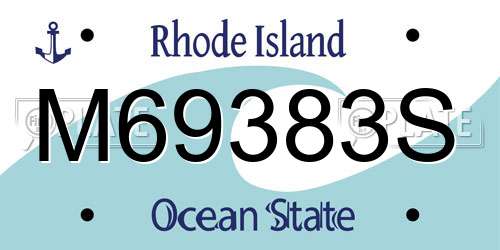 M69383S Rhode Island License Plate
