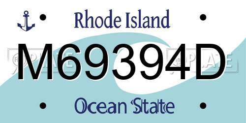 M69394D Rhode Island License Plate