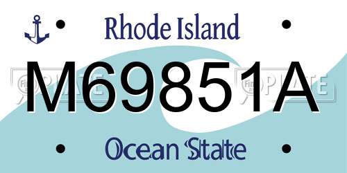 M69851A Rhode Island License Plate