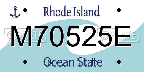 M70525E Rhode Island License Plate