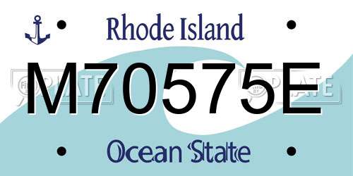 M70575E Rhode Island License Plate