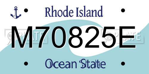 M70825E Rhode Island License Plate
