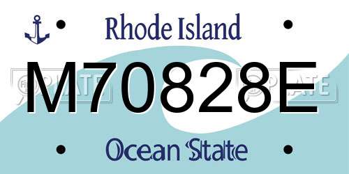 M70828E Rhode Island License Plate