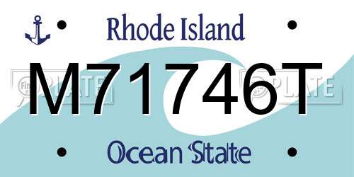 M71746T Rhode Island License Plate