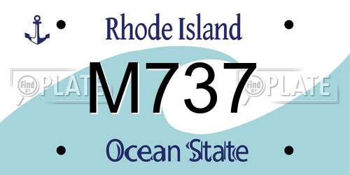 M737 Rhode Island License Plate
