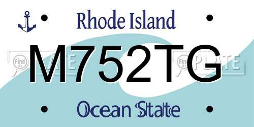 M752TG Rhode Island License Plate