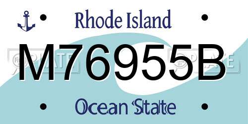 M76955B Rhode Island License Plate