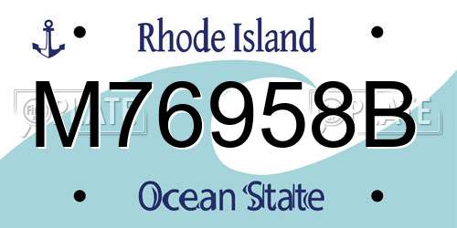 M76958B Rhode Island License Plate