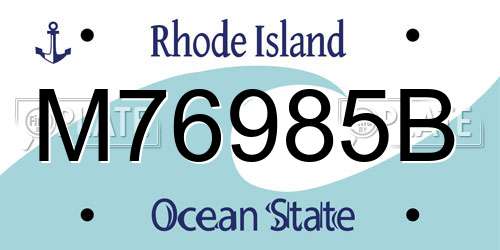 M76985B Rhode Island License Plate