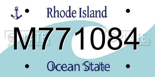 M771084 Rhode Island License Plate