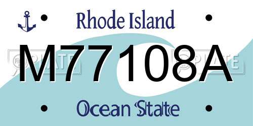 M77108A Rhode Island License Plate