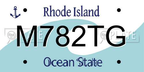 M782TG Rhode Island License Plate
