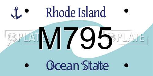 M795 Rhode Island License Plate