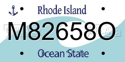 M82658O Rhode Island License Plate