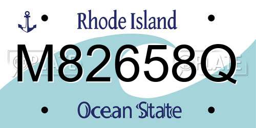 M82658Q Rhode Island License Plate