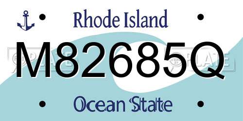 M82685Q Rhode Island License Plate