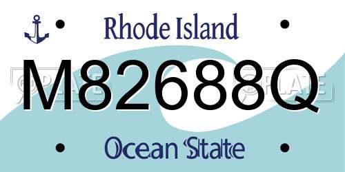 M82688Q Rhode Island License Plate