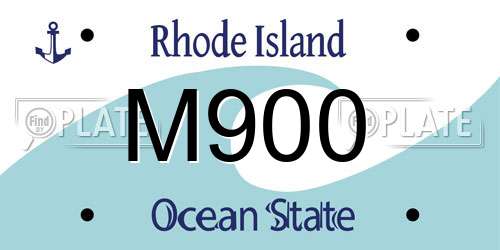 M900 Rhode Island License Plate