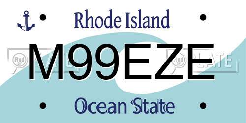 M99EZE Rhode Island License Plate