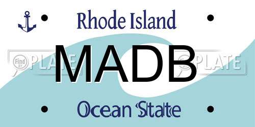 MADB Rhode Island License Plate